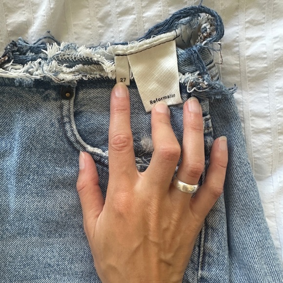 Reformation zip around jean shorts - Picture 2 of 3